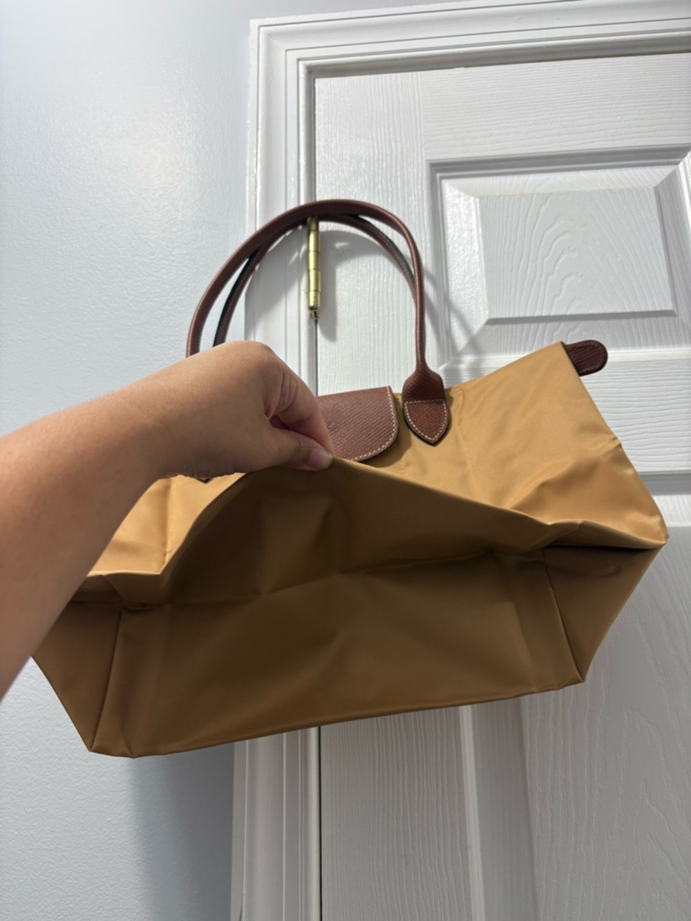 Longchamp Le Pliage Beige Shoulder Bag NWOT - Picture 3 of 5